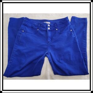 Love Fire Cobalt Blue Denim Ankle Pant, Sz 11